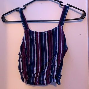 striped cropped tank with pants set